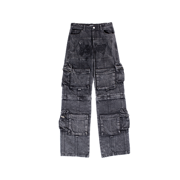 STONEWASH ZIPKNEE CARGO PANTS