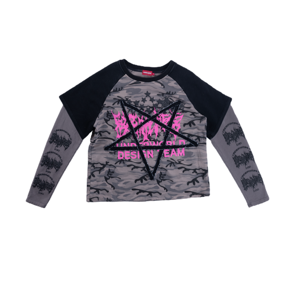 UWDT PENT PATCH CAMMO LS BLACK/PINK