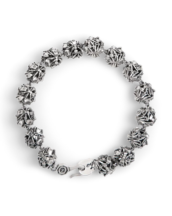 Solutions 925. Silver Ant Ball Bracelet